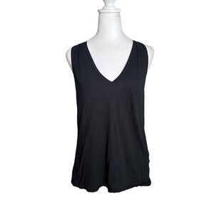 Madewell Women's V-neck Black Sleeveless Tank Top Size M